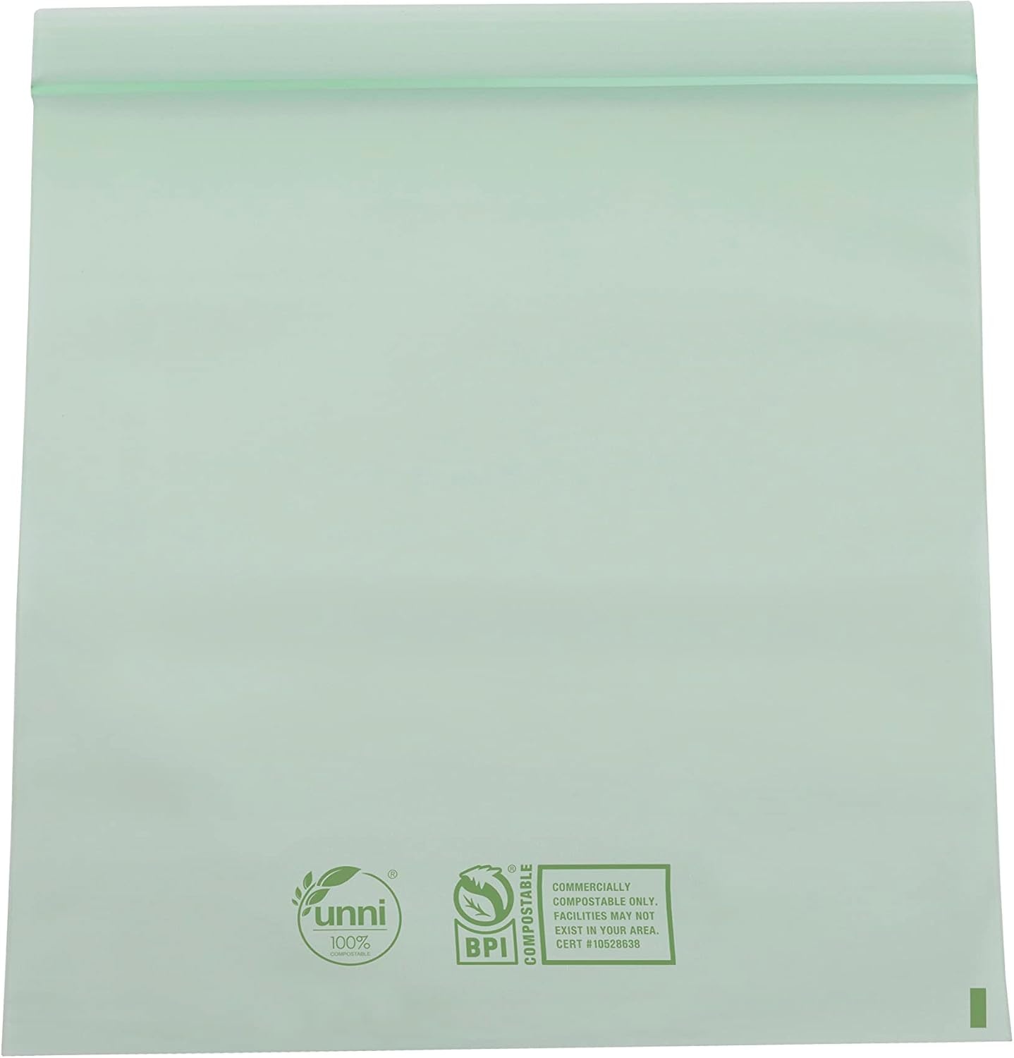 image:imageUNNI Compostable Storage Bags Gallon Resealable Compostable Food Storage Bags 25 Count105 x 107 inchesEarth Friendly Highest ASTM D6400US BPI CMA amp Europe OK Compost Certified San FranciscoGallon