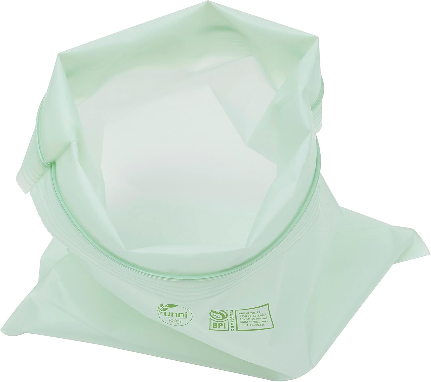 image:imageUNNI Compostable Storage Bags Gallon Resealable Compostable Food Storage Bags 25 Count105 x 107 inchesEarth Friendly Highest ASTM D6400US BPI CMA amp Europe OK Compost Certified San FranciscoGallon