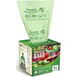 image:imageUNNI Compostable Trash Bags 3 Gallon  1135 Liter 100 Count Extra Thick 071 Mil Small Kitchen Food Scrap Bin Liners Certified by BPI CMA amp OK compost HOME Meets the ASTM D6400 Standard3 Gallon